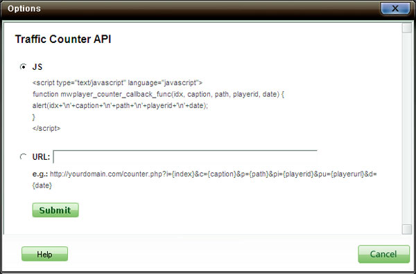 traffic counter api interface